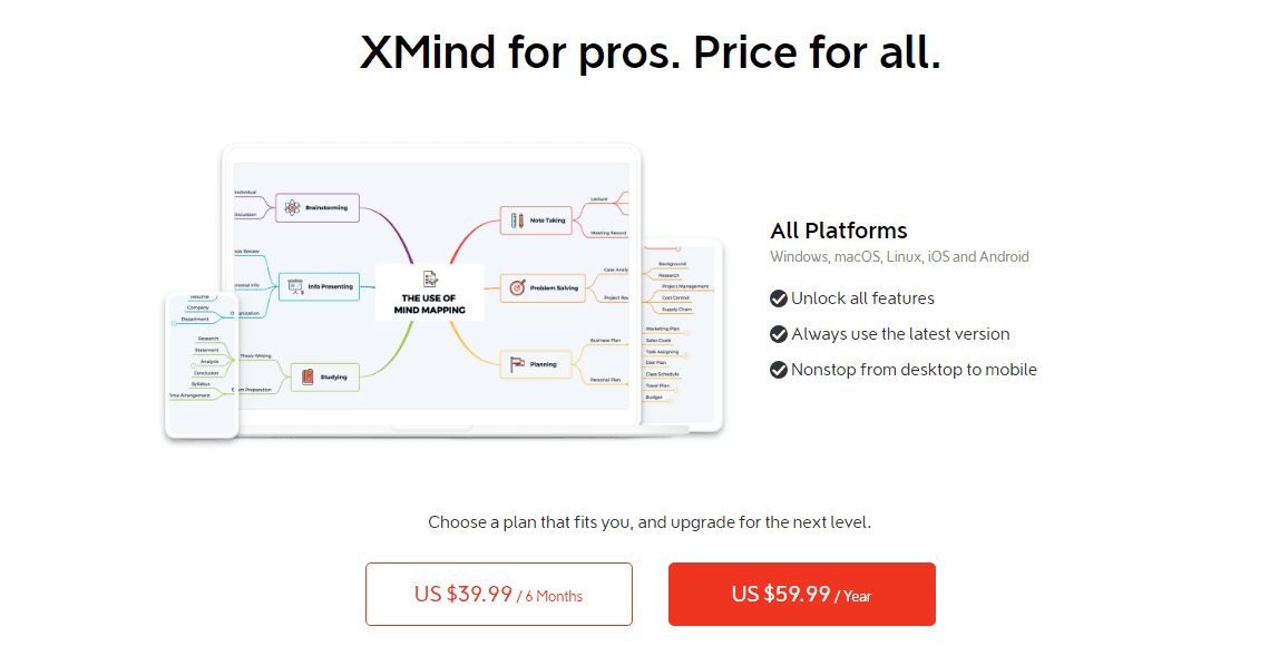 Xmind定价方案